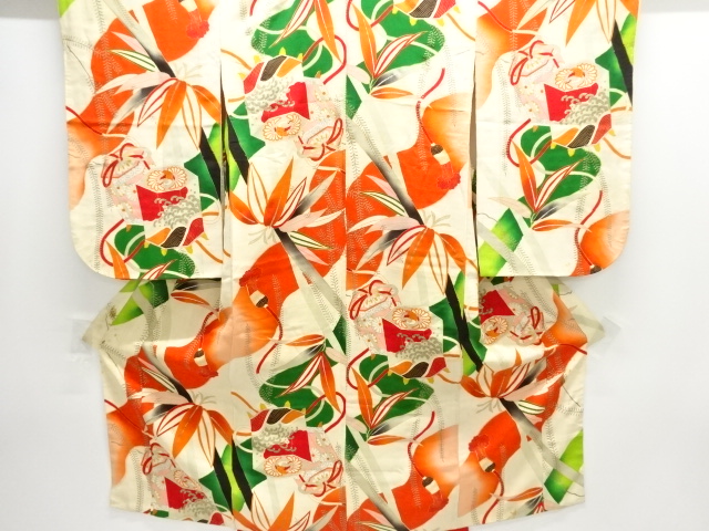Japanese Kimono / Chirimen Kinsha Silk